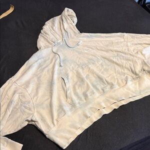 Cream Hoodie with Logo